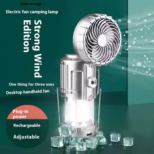 DC Rechargeable Solar AAA Dry Battery Powerbank Pull up Light up Fan LED Camping Light