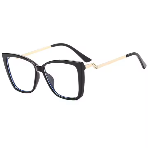 New Fashion Square TR90 Anti Blue Light Glasses for Women 2025 Metal Eyeglasses Frame Computer Glasses