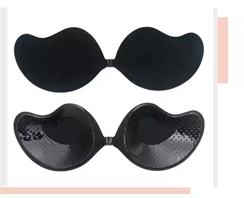 Black C size bra for Women Strapless Bras for Women Hot Sex Adhesive Plus Size Cotton Sexy Invisible Backless Cup Sticky Bra