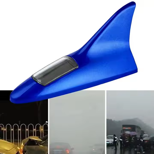 Shark Fin Antenna Decorative Light Solar Powered Car Decorative Lights Solar Shark Fin Car Styling Automobile Exterior Decor