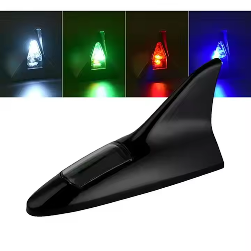 Shark Fin Antenna Decorative Light Solar Powered Car Decorative Lights Solar Shark Fin Car Styling Automobile Exterior Decor