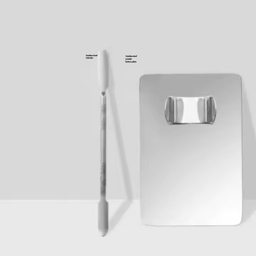 Custom Logo Three-Piece Flat Head Foundation Makeup Brush Set Shovel Shaped Tools with Synthetic Hair Handle