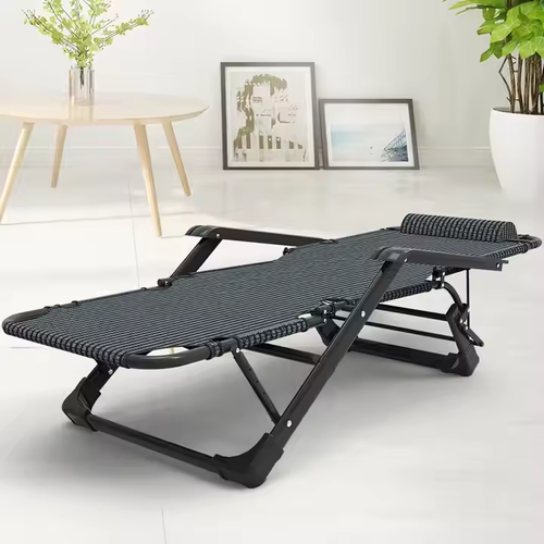 Lightweight Outdoor Reclining Folding Lounge Chair Garden Chaise Longue Camping Folding Bed