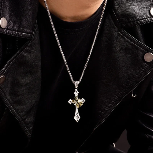 Jesus' redemption Crown Cross Necklace