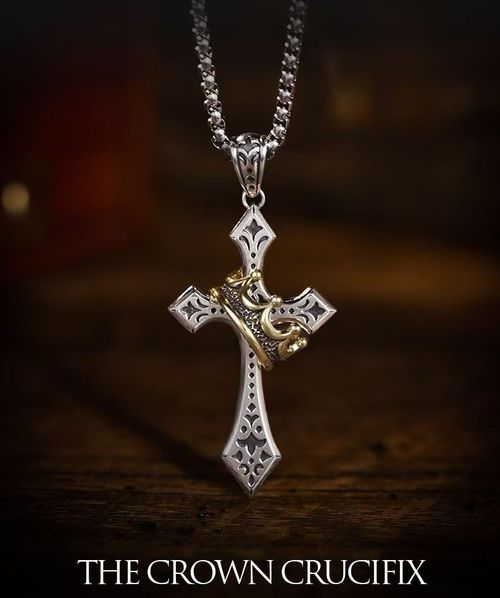 Jesus' redemption Crown Cross Necklace