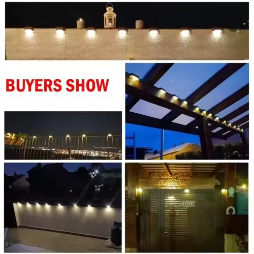 4 Pack New BAHE Outdoor Waterproof Mini Patio Abs Stair Step Deck Fence Lamp Solar Led Garden Wall Light 2025