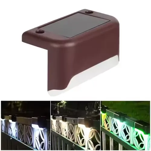 4 Pack New BAHE Outdoor Waterproof Mini Patio Abs Stair Step Deck Fence Lamp Solar Led Garden Wall Light 2025