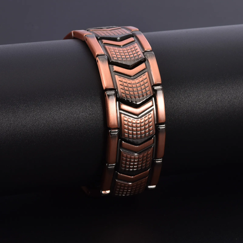 🎉New Week 49% OFF- Retro fashion cross magnet negative ion magnetic therapy red copper bracelet for men