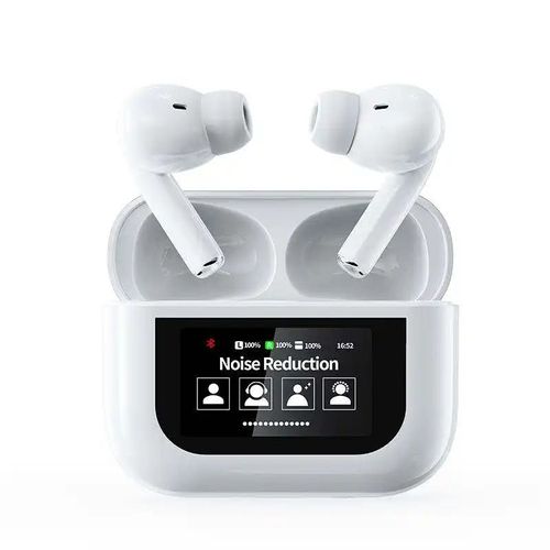 Smart Wireless Earphones with Touch Screen LED Battery Indicator for Business Overseas Travel Multilingual Voice Translator