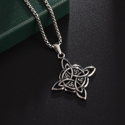 Celtic Knot Necklace Lucky Protection Amulet Unisex Everyday Wear Gift