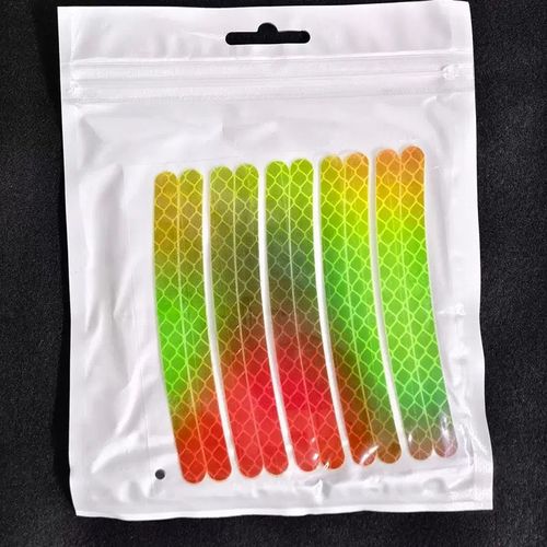 Reflective Wheel Stickers for Cars, Motorcycles & Bicycles - Night Visibility Decals | Buy 1 Get 1 Free: Green Colorful Options Come with Yellow Free Gift + Discount Promotion💟🎅