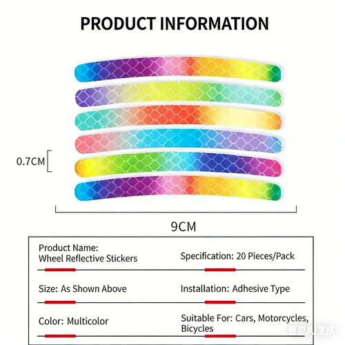 Reflective Wheel Stickers for Cars, Motorcycles & Bicycles - Night Visibility Decals | Buy 1 Get 1 Free: Green Colorful Options Come with Yellow Free Gift + Discount Promotion💟🎅