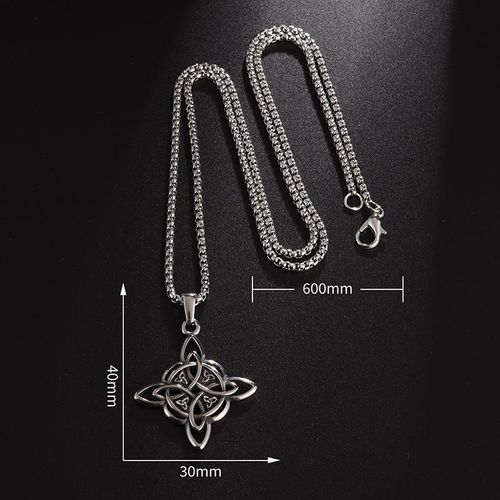 Celtic Knot Necklace Lucky Protection Amulet Unisex Everyday Wear Gift