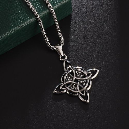 Celtic Knot Necklace Lucky Protection Amulet Unisex Everyday Wear Gift