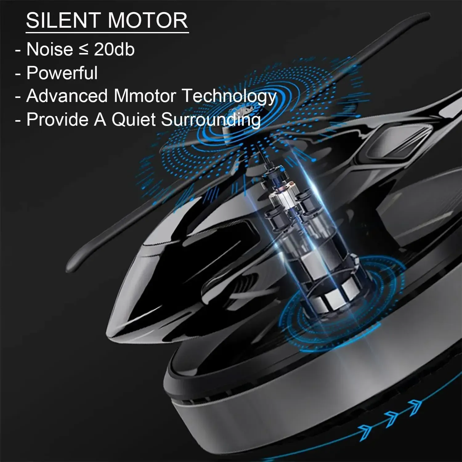 Solar Helicopter Car Air Freshener | Rotating Dashboard Perfume | Long Lasting Solid Fragrance
