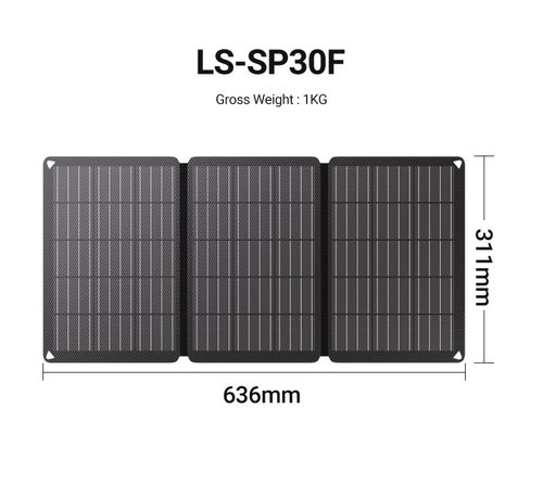 30W Foldable Solar Panel with ETFE Coating, IP67 Waterproof Portable Solar Charger, USB+Type-C PD Output for Phone, Power Bank, Camping & Emergency