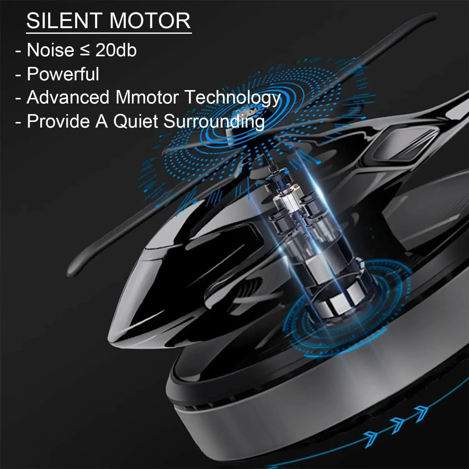 Solar Helicopter Car Air Freshener | Rotating Dashboard Perfume | Long Lasting Solid Fragrance