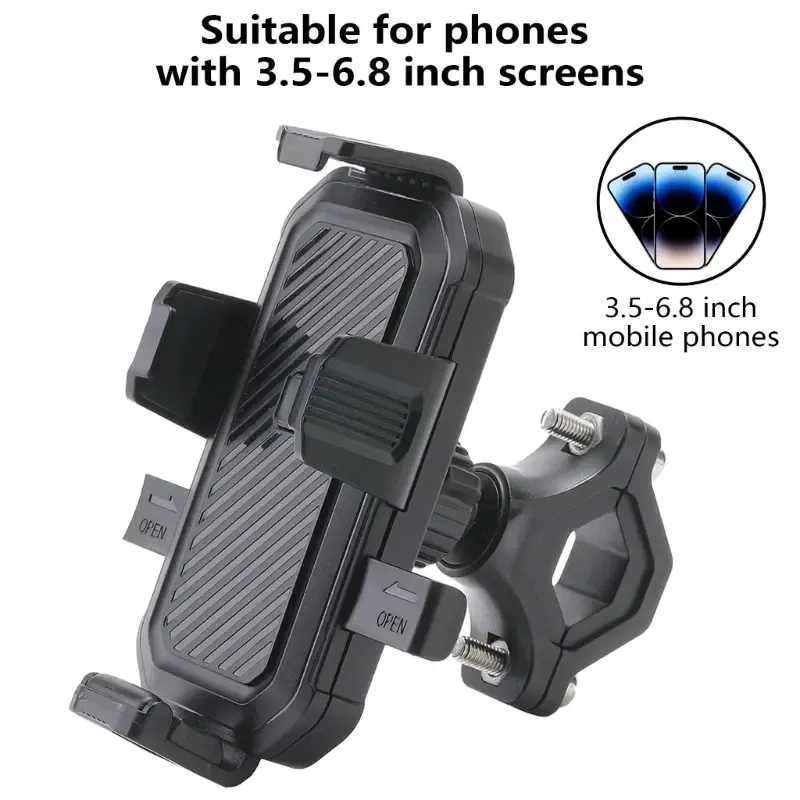 Universal 360° Rotatable Bike and Motorcycle Phone Holder, Suitable for 4.7-6.8 Inch Smartphones,Suitable for Mountain Bikes,Essential for Outdoor Cycling,Bike,Electric Bike,Navigation Stand Adjustable Accessories Waterproof Installation Grip Cellphone