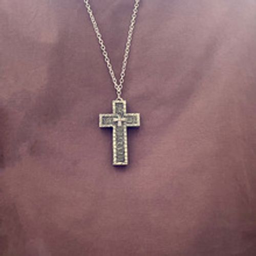 Personalized Cross-Shaped Necklaces with Secret Compartment Street Boys' Favor Squid Thanos Game Cross Pendant for Men
