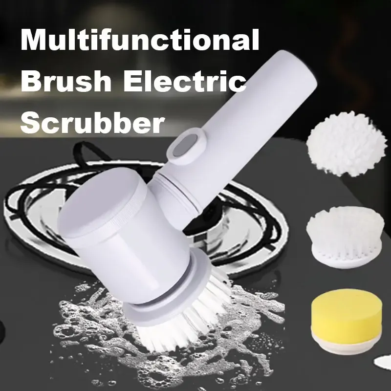 Rechargeable Electric Cleaning Spin Scrubber Brush