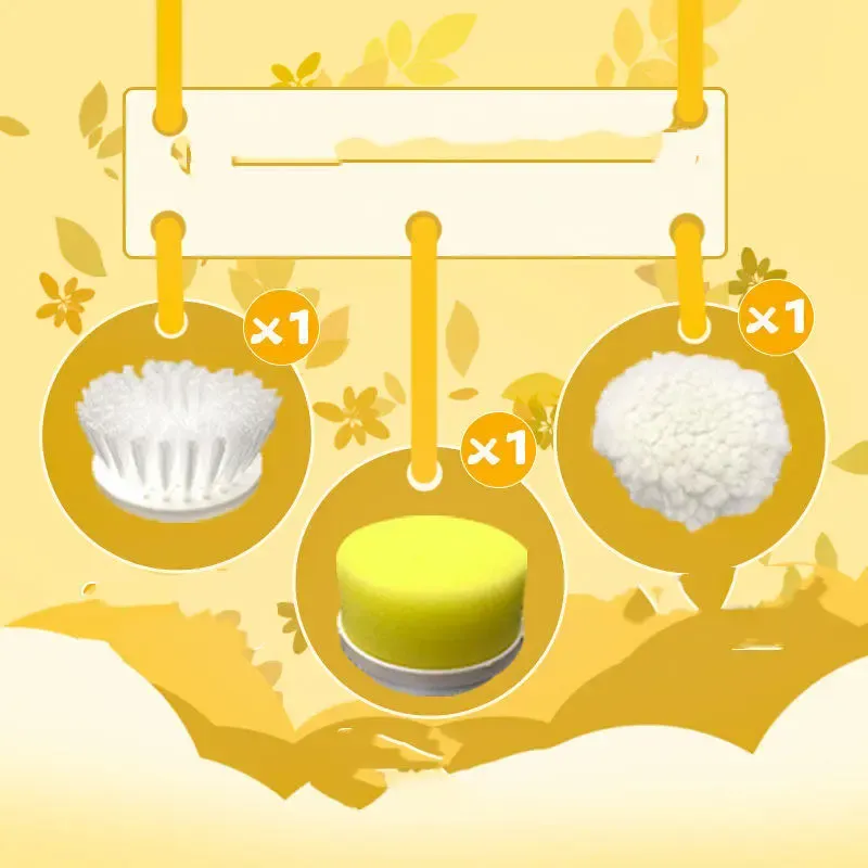 Rechargeable Electric Cleaning Spin Scrubber Brush