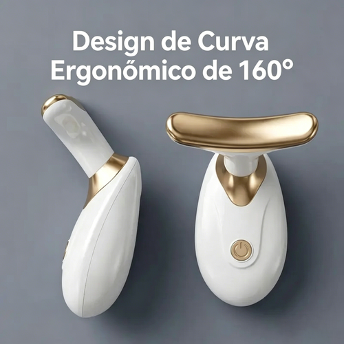 Massajador Elétrico Portátil para Pescoço e Facial - Tamanho Viagem, Anti-Rugas, Reforço do Pescoço, Levantamento, Rolo de Massagem Corporal Compacto, Removedor de Pontos Negros