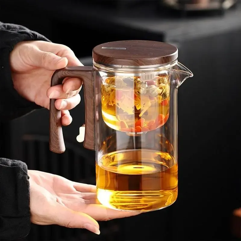 Bule de Chá Encantado, Mágica Feitiçaria, Bule de Vidro Encantado com Coador -800ML Bule de vidro de chávena Conjunto mágico de água Mágica Tampa de Borosilicato