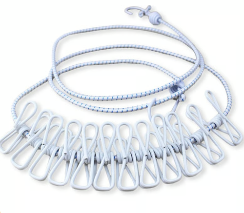 🔥Portable Clothesline (Home, Outdoor, Camping with 12 Clips)