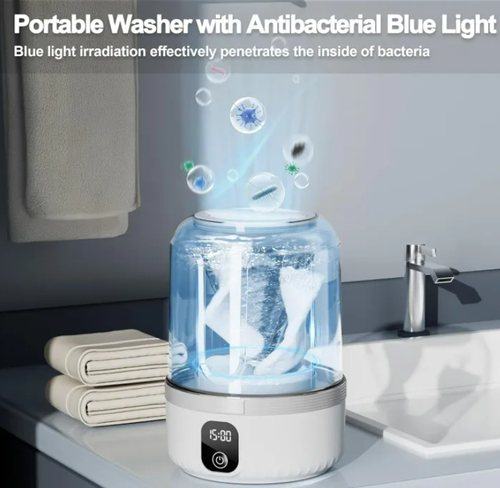 Cordless Mini Underwear Washing Machine Portable Ultrasonic Laundry Cup Rechargeable Travel Washing for Socks Bras