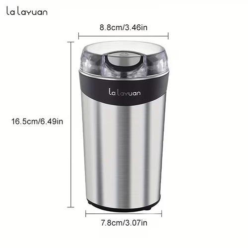 200W Powerful Electric Coffee Grinder & Food Processor - Heavy-Duty Stainless Steel Grinder with One-Touch Button, 12-Cup Capacity, 2.7oz Grind Chamber, For Coffee Beans, Spices, Nuts, Ideal For Home & Commercial Use, Spice Grinder, Nut Grinder