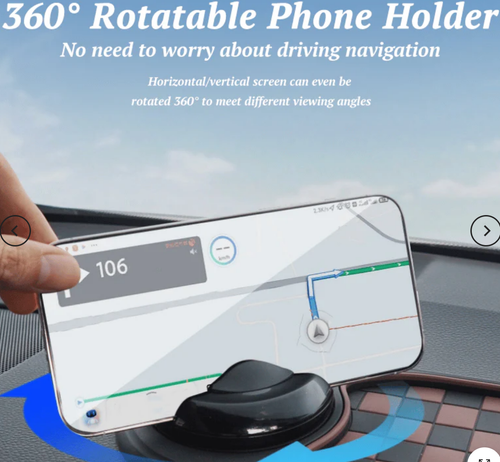 Multifunction Car Mat with Phone Holder Hidden Number Plate