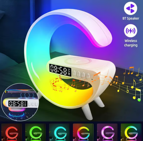 🎁New Year Sale 49% OFF🔥Multifunctional Bluetooth Speaker-Colorful Atmosphere Light Wireless Charging and Clock All-in-one Machine