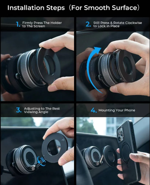 Magnetic Car Mount with Ultra Vacuum Suction Cup