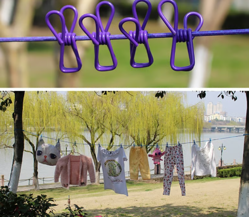 🔥Portable Clothesline (Home, Outdoor, Camping with 12 Clips)