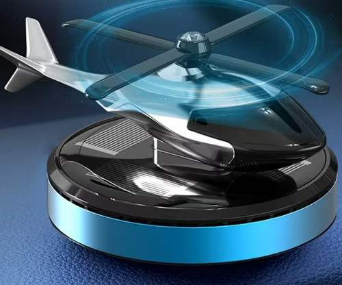 1 Set, Airplane Aromatherapy Decor, Solar-Powered Car Ornament, 2.36 Inches Tall, Includes Scent Pads, Car Fragrance Diffuser, Holiday Gift, Rotates in Sunlight, Active Scent Release, Aluminum Alloy + Plastic Material, Simple and Stylish