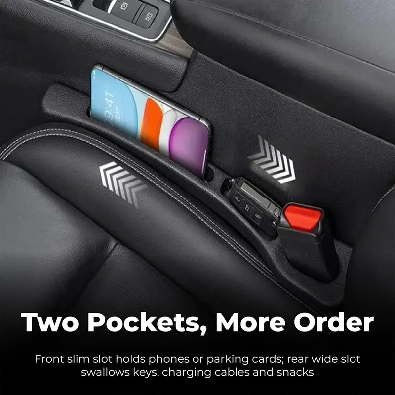Drop Stopper 📱🚫- Universal Car Seat-Gap Filler Duo (Belt-Slot Safe)