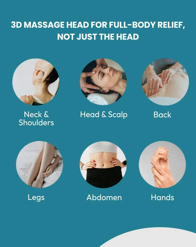 MildCares Smart Scalp Massager | Rechargeable & Portable Head Massager with 4 Rotating Nodes for Hair Growth, Relaxation & Stress Relief Massager