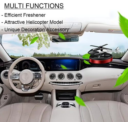 1 Set, Airplane Aromatherapy Decor, Solar-Powered Car Ornament, 2.36 Inches Tall, Includes Scent Pads, Car Fragrance Diffuser, Holiday Gift, Rotates in Sunlight, Active Scent Release, Aluminum Alloy + Plastic Material, Simple and Stylish