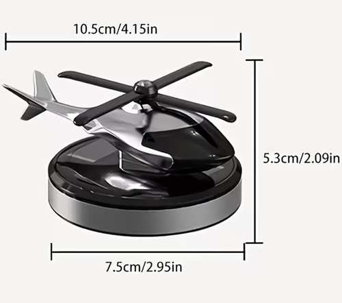 1 Set, Airplane Aromatherapy Decor, Solar-Powered Car Ornament, 2.36 Inches Tall, Includes Scent Pads, Car Fragrance Diffuser, Holiday Gift, Rotates in Sunlight, Active Scent Release, Aluminum Alloy + Plastic Material, Simple and Stylish