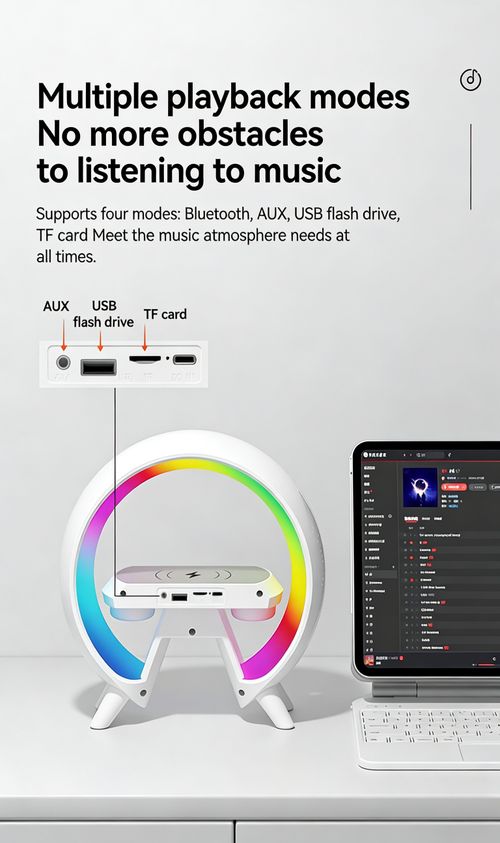 5-in-1 Multifunctional Design.RGB Night Light with 256 Color Changes Fast Wireless Charging Phone Bedside Lamp Ambient Lighting Speaker Alarm Clock Timer Desktop Decor Smart Home for Samsung Sunrise Simulation Function Halloween & Christmas Gift, Bedroom Decor, Modern Lighting