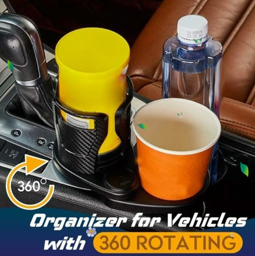 Dual Cup Holder Expander for Car, 2-in-1 Multifunction Car Drink Expander Adapter