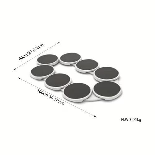 Lazy Susan Turntable for Dining Table - 360° Smooth Rotation Tray for Rectangular Tables | Space-Saver for Small Kitchens & Family Gatherings | Non-Slip Portable Durable Serving Platter