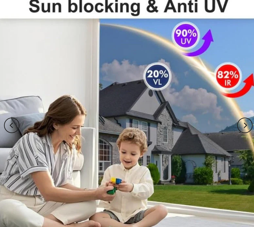 One-Way Privacy Window Film – Static Cling Mirror Tint with Full DIY Kit
