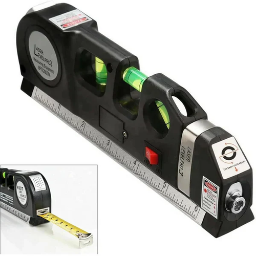 4 in 1 Fixit Laser Level Pro 3 4in1 Multi-Purpose Measuring Tool With 8 Feet Tape