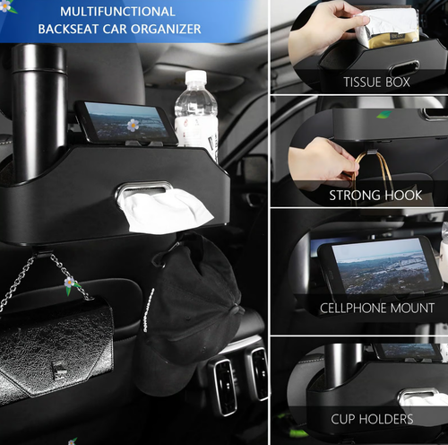 Leather Backseat Car Organizer