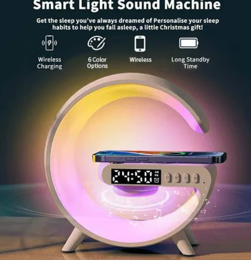🎁New Year Sale 49% OFF🔥Multifunctional Bluetooth Speaker-Colorful Atmosphere Light Wireless Charging and Clock All-in-one Machine