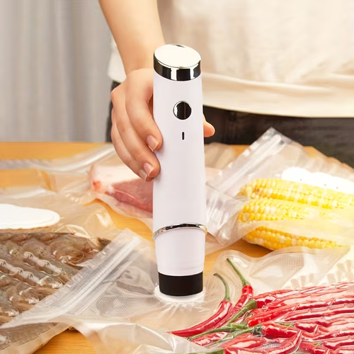 Portable Electric Smart Vacuum Sealer, Equipped with Food Storage Bags And a Mini Electric Pump Vacuum Machine, Suitable for Vacuum Sealing And Preserving Items at Home, During Camping, And While Traveling.