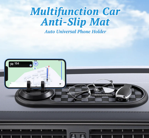 Multifunction Car Mat with Phone Holder Hidden Number Plate