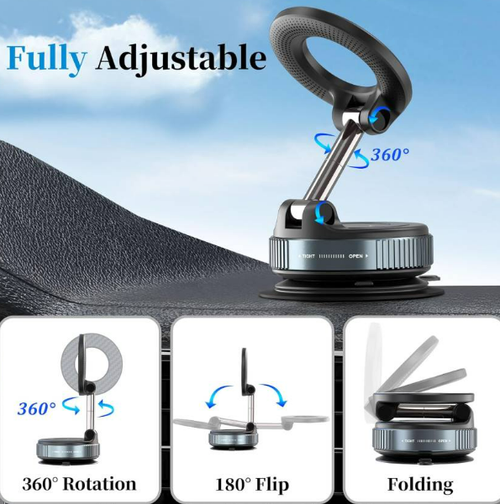 Magnetic Car Mount with Ultra Vacuum Suction Cup