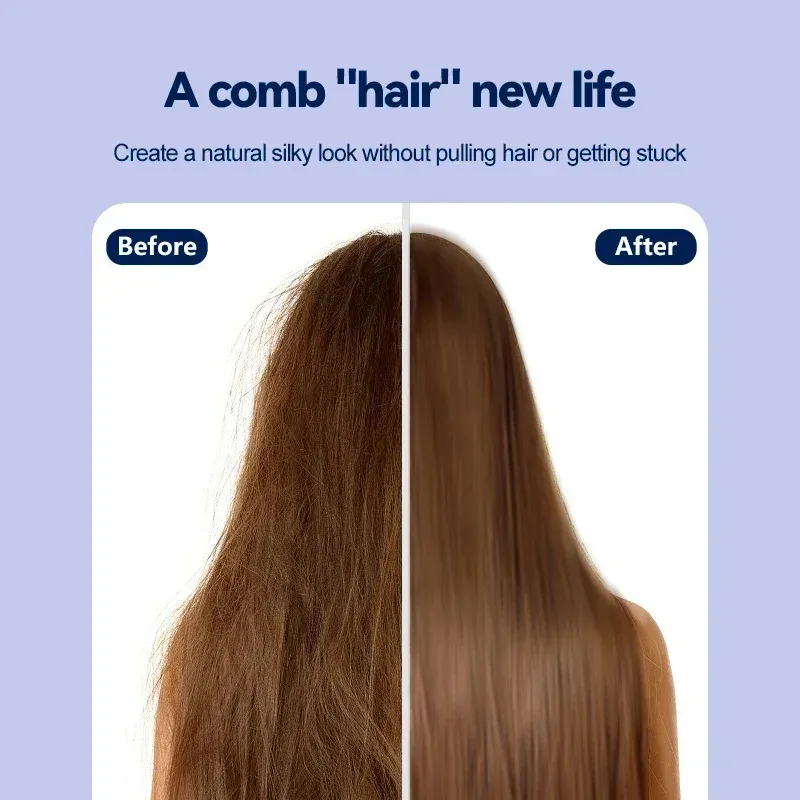 Cordless Hair Straightener. Rapid Heating Cordless Hair Straightener Brush, Lightweight Hot Comb for Women | Type-C Charging Port, Anti-Scald, USB Rechargeable